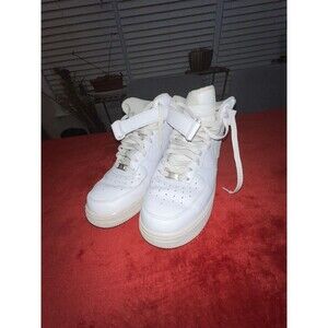 Nike Air Force 1 Mid '07 Mens Size 11 Triple White Basketball Shoes Sneakers